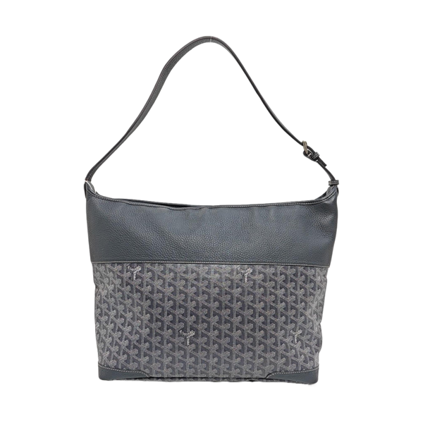 Coated Canvas Shoulder Bag Blue