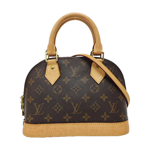 ALMA BB Monogram Coated Canvas Brown