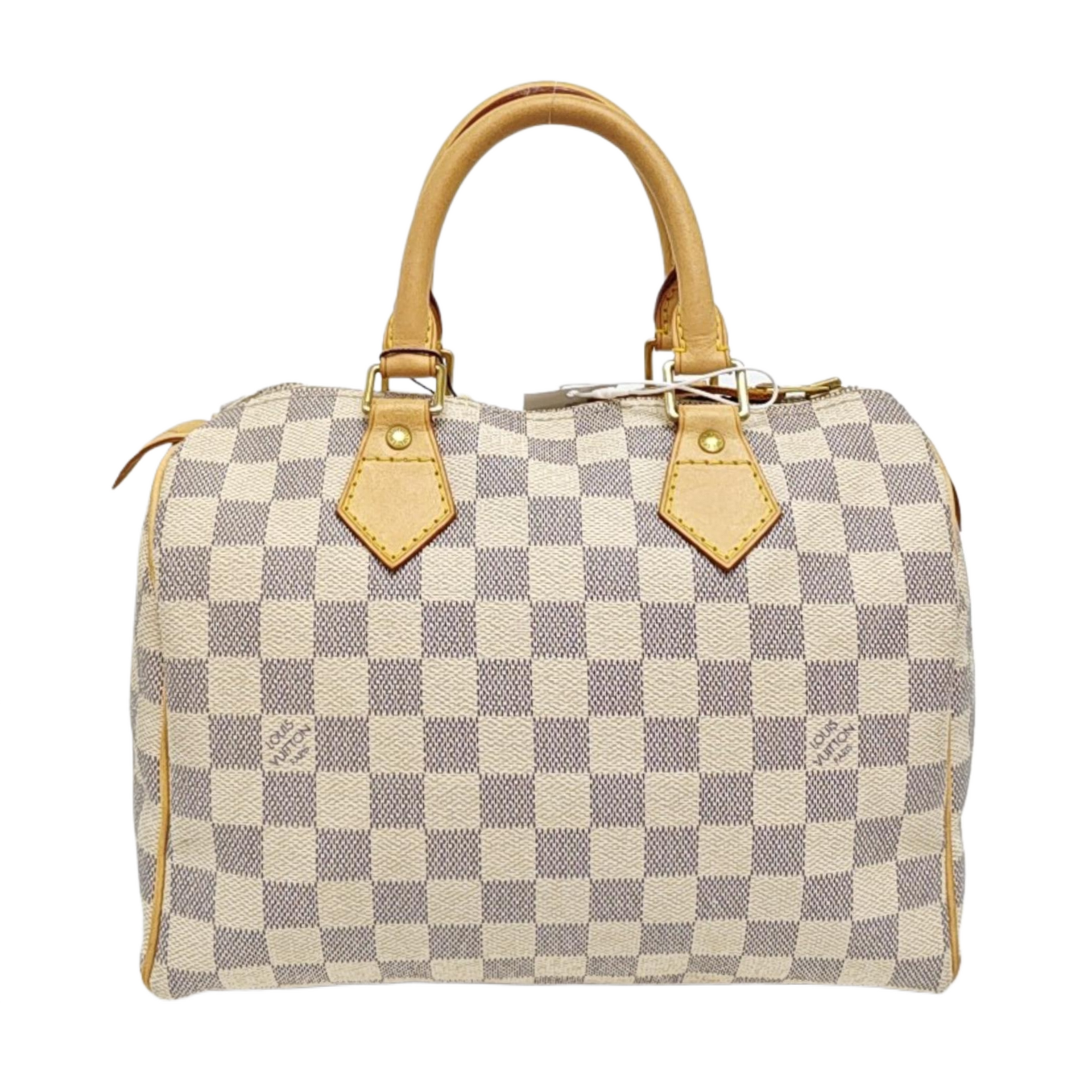 SPEEDY 25 Damier Azur Coated Canvas White