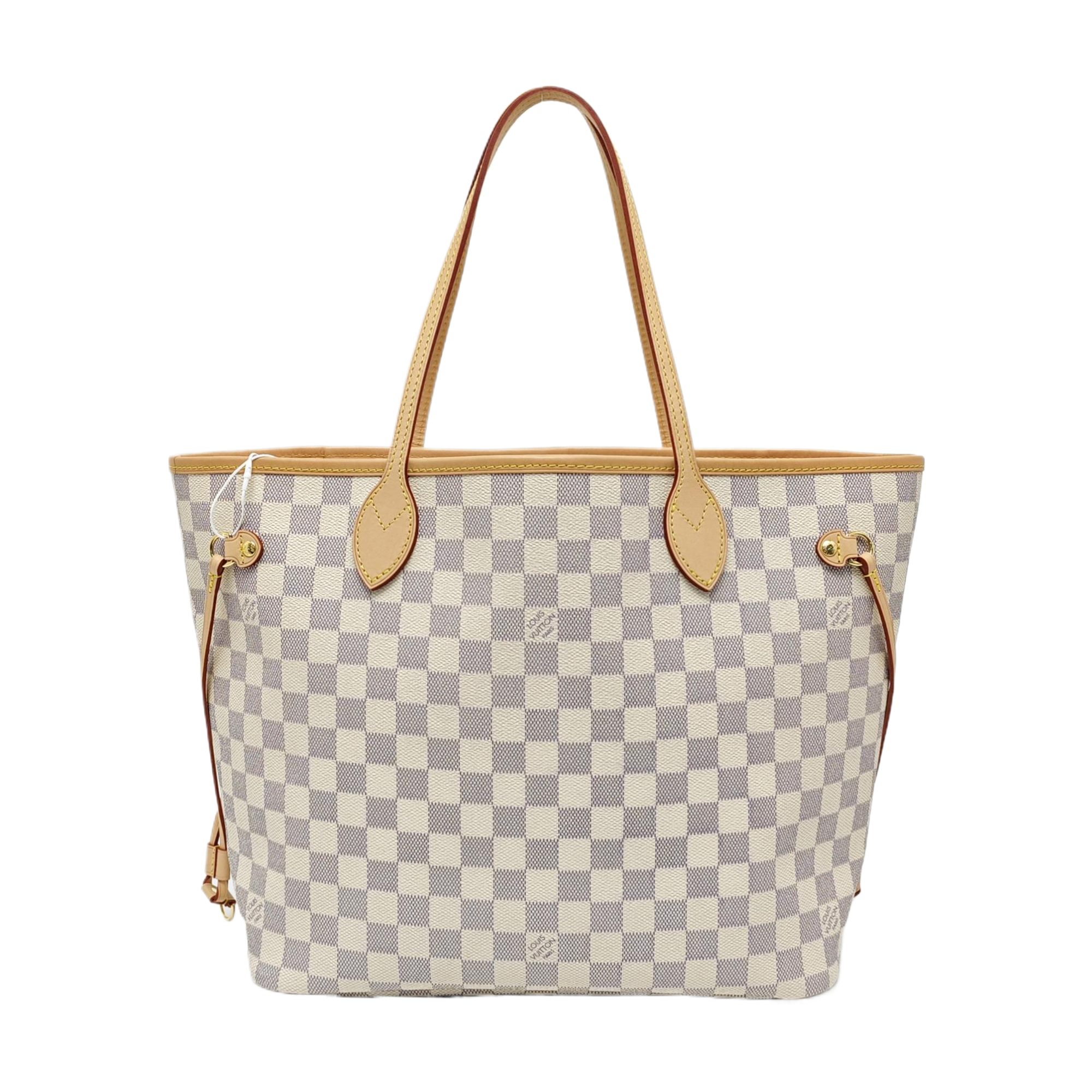 NEVERFULL MM Damier Azur Coated Canvas White