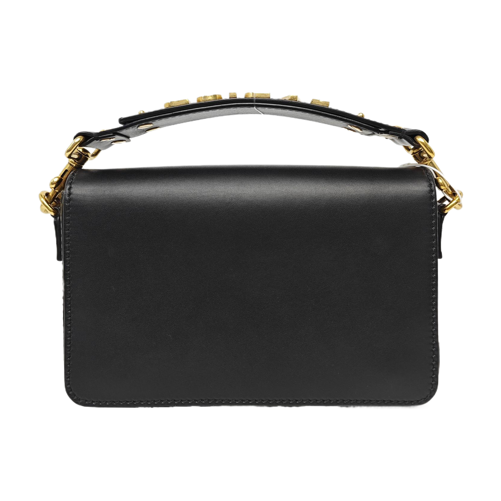 Calfskin Top Handle Bag Black
