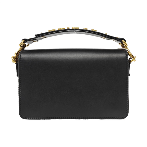 Calfskin Top Handle Bag Black