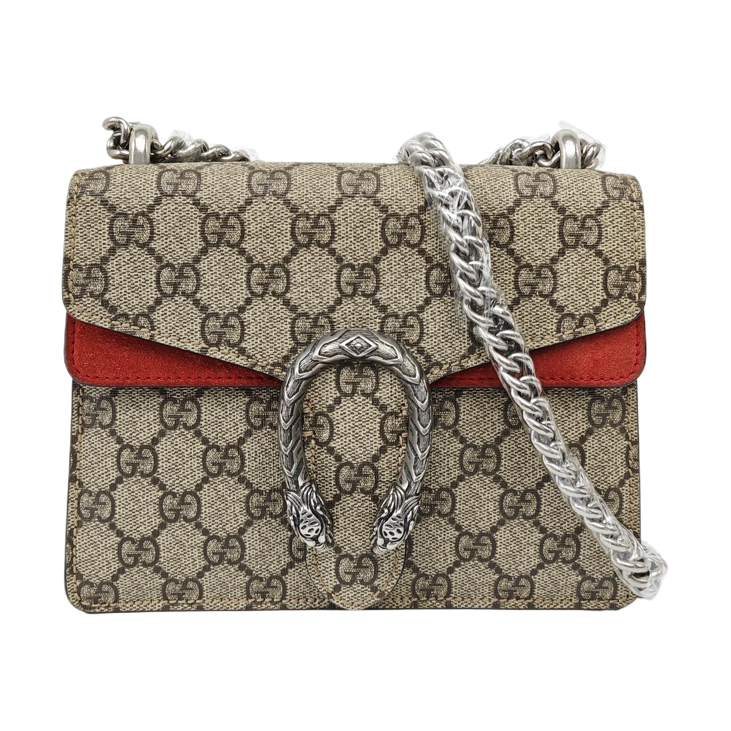 Dionysus Mini Monogram Coated Canvas Beige