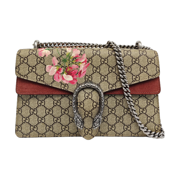 Dionysus Small Monogram Coated Canvas Beige