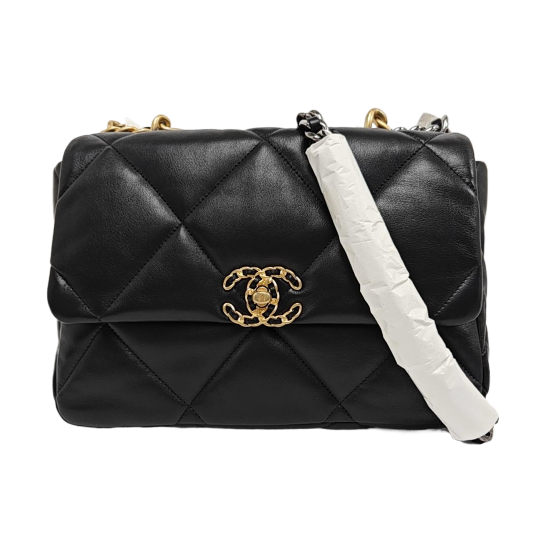 CHANEL 19 Large Quilted Lambskin Black