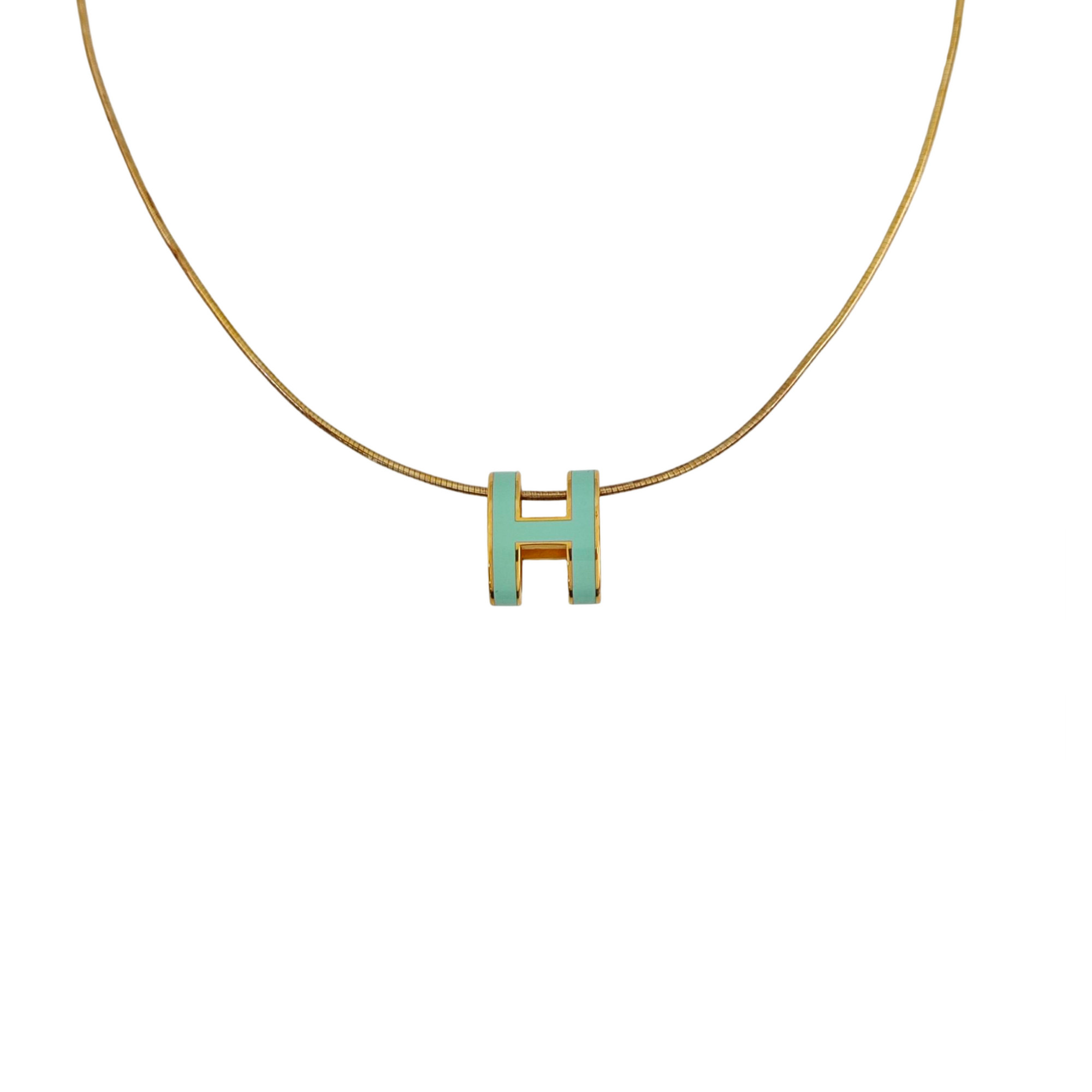 Pop H 925 Sterling Silver Gold Necklace