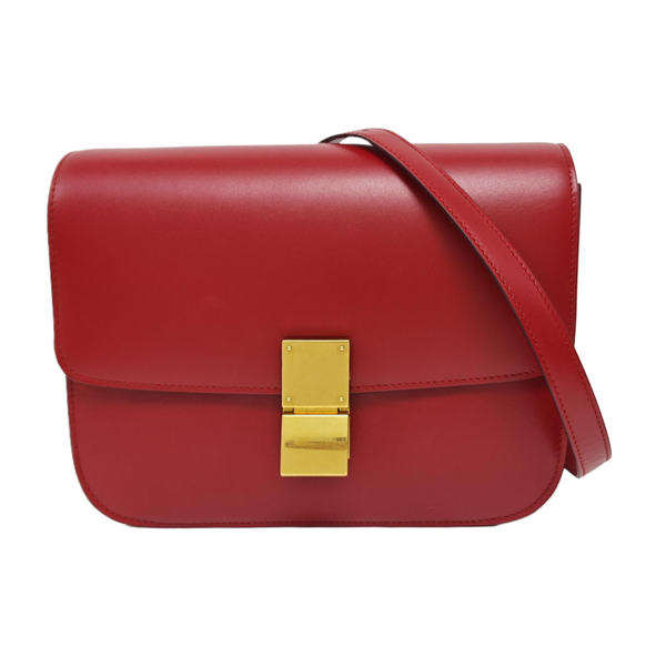 CLASSIC BOX Medium Calfskin Red
