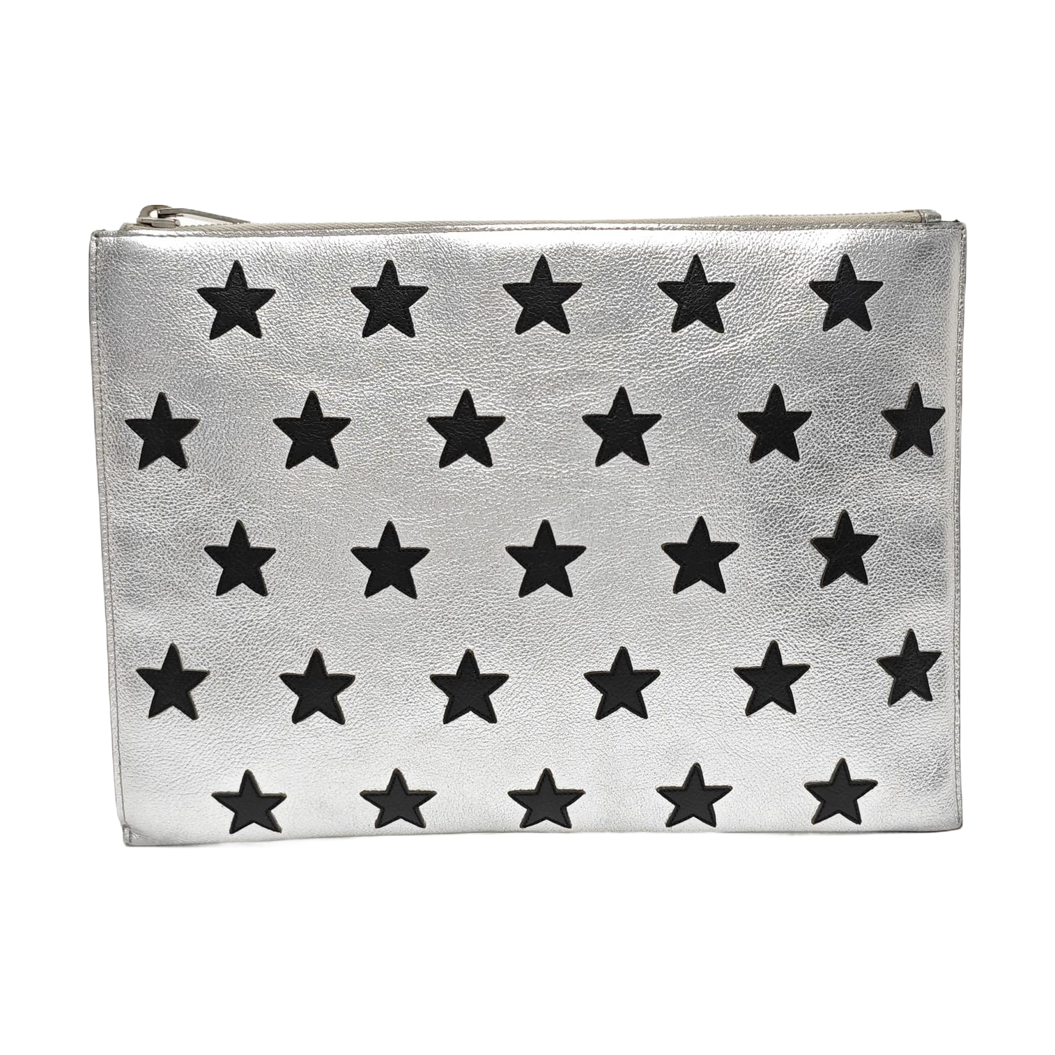 Calfskin Clutch Silver