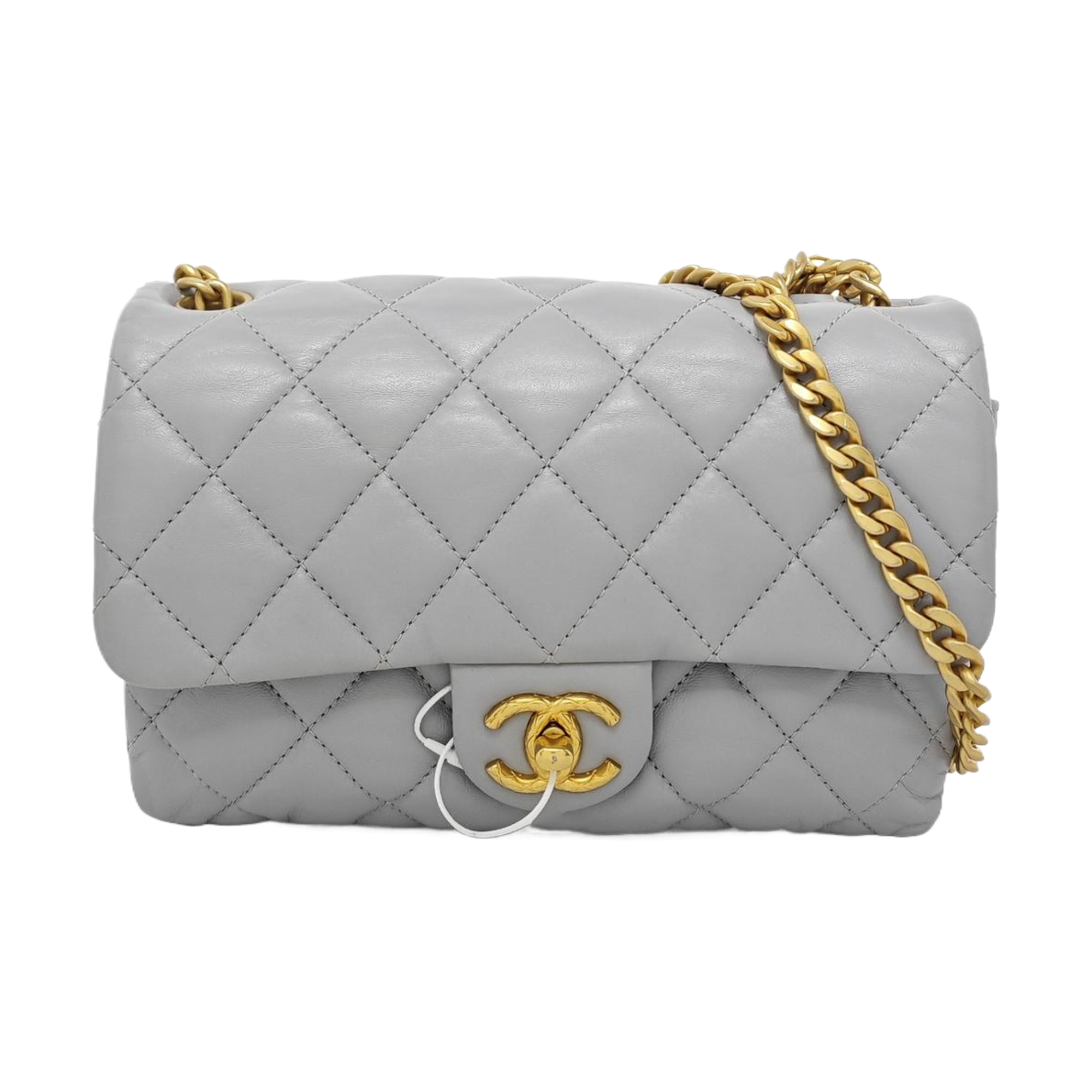 CLASSIC FLAP Mini Quilted Lambskin Gray