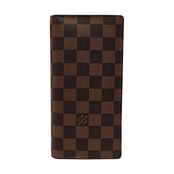Damier Ebene Coated Canvas Clutch Brown