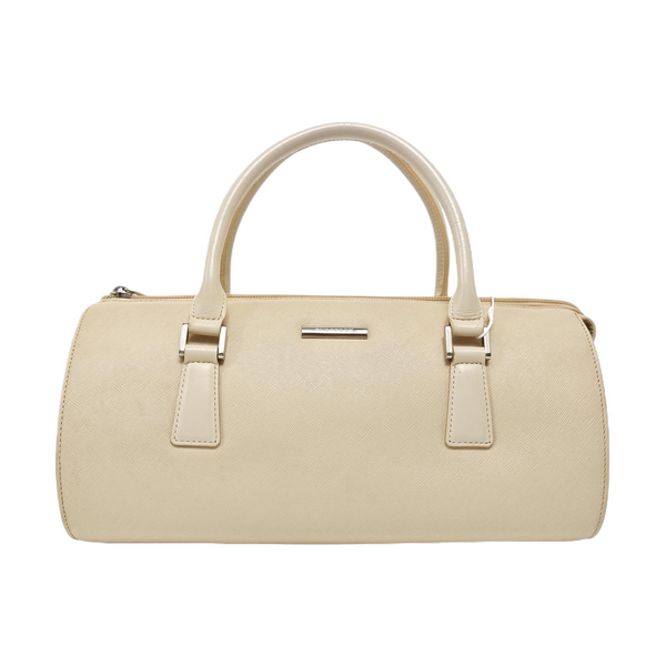 Calfskin Top Handle Bag Beige