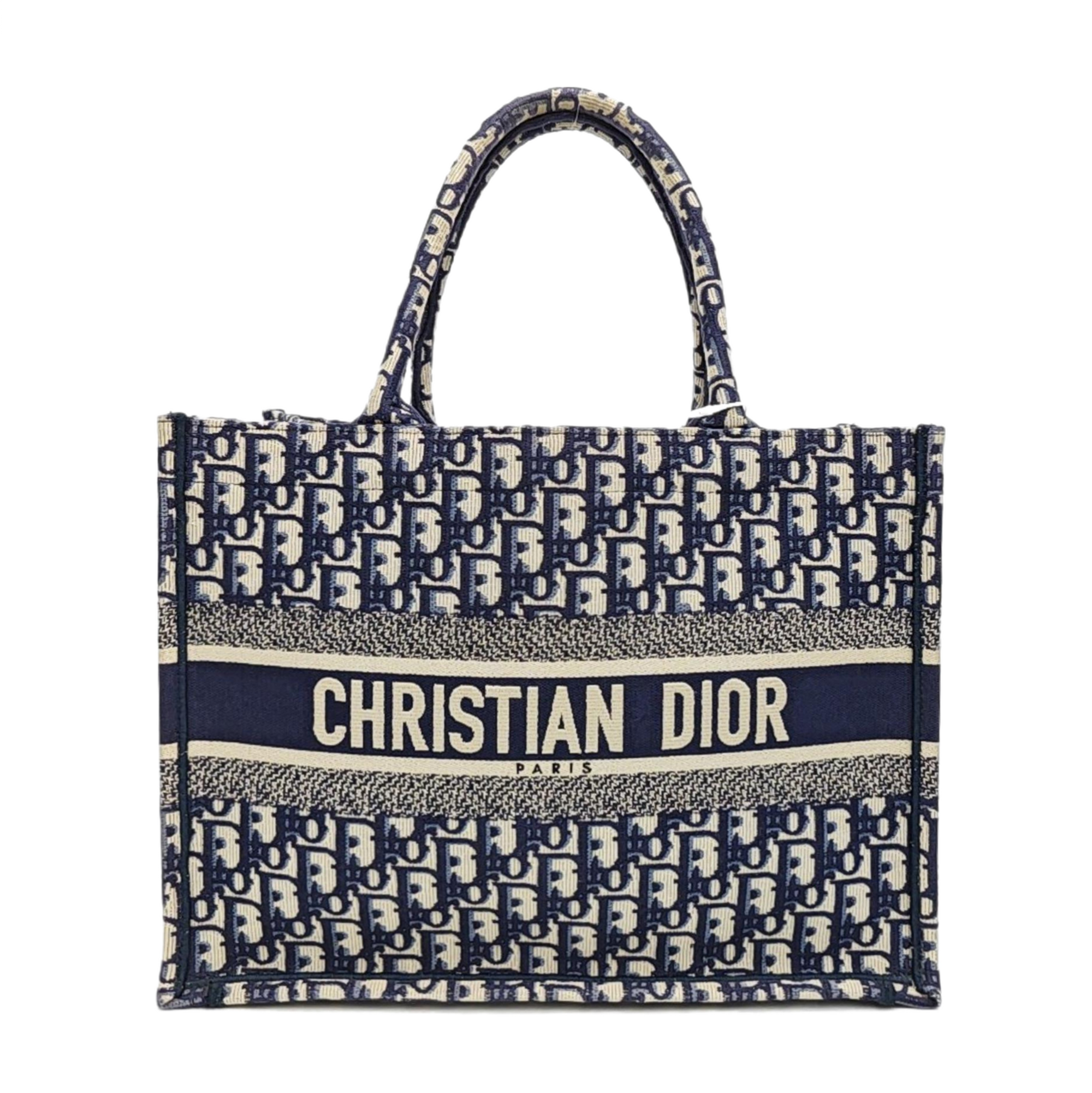 Book Tote Medium Oblique Canvas Blue