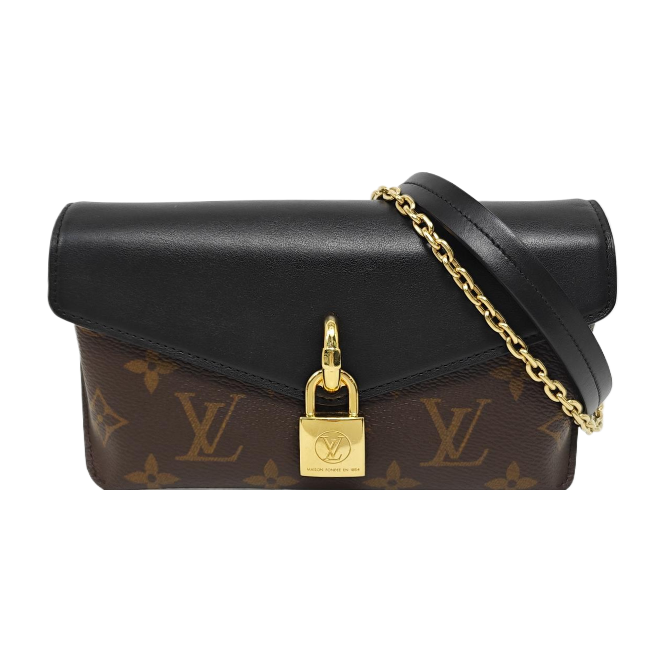 Coated Canvas Shoulder Bag Brown