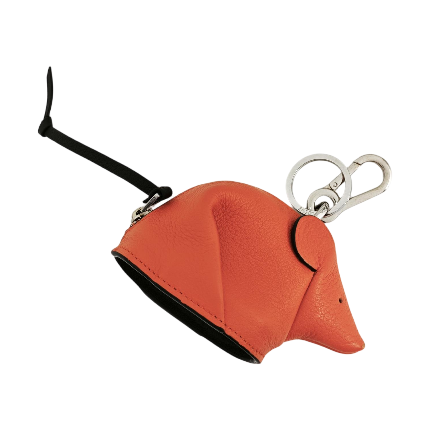 Leather Bag Charm Orange