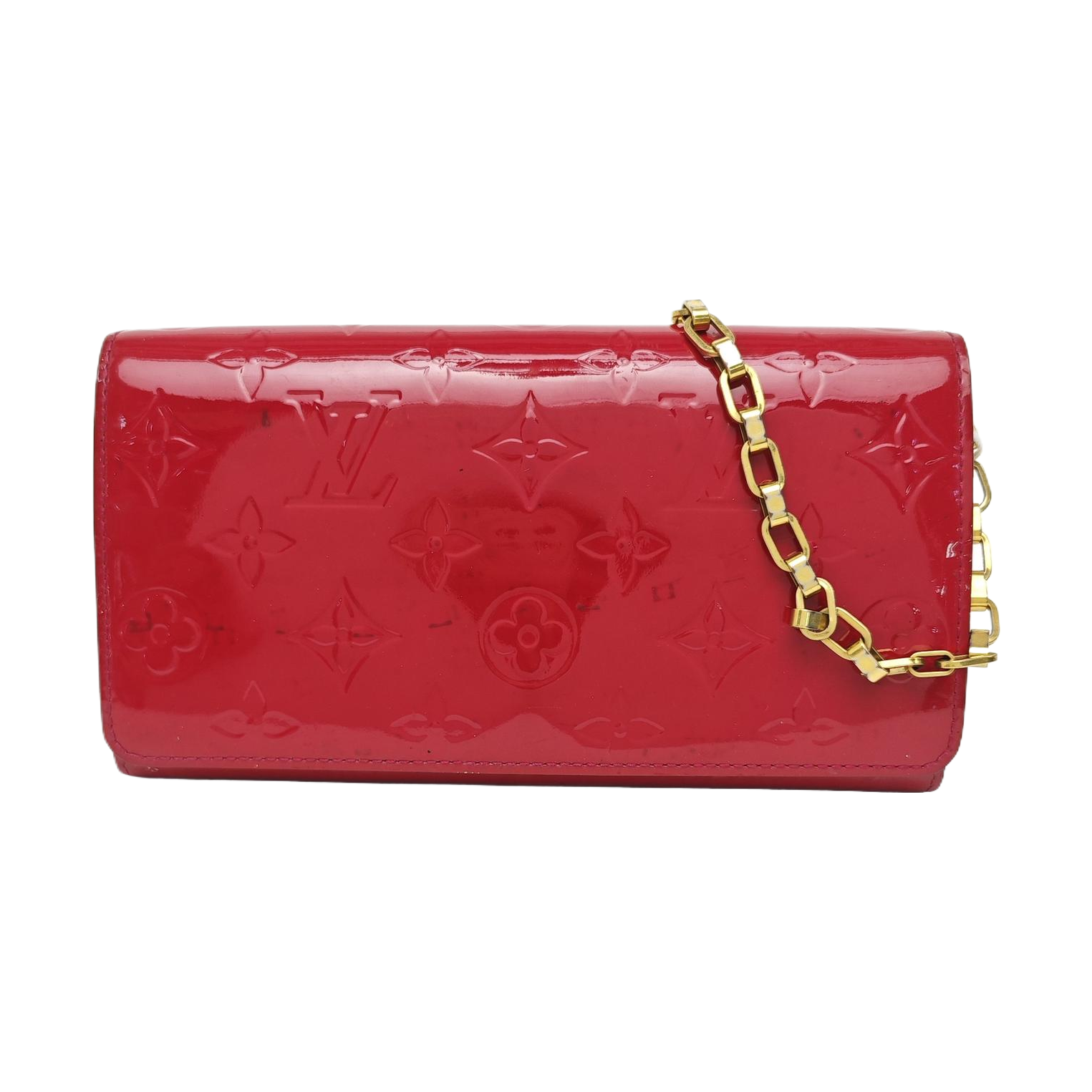 SARAH Monogram Patent Leather Red