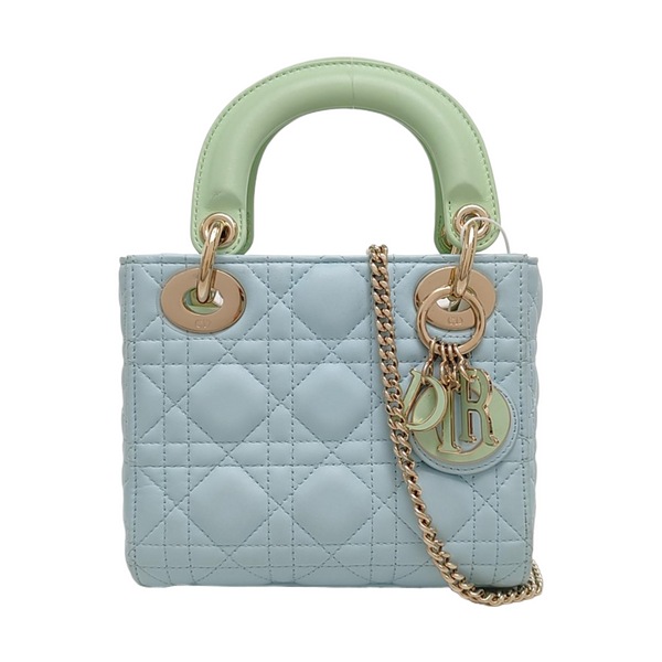 Lady Dior Mini Quilted Lambskin Blue