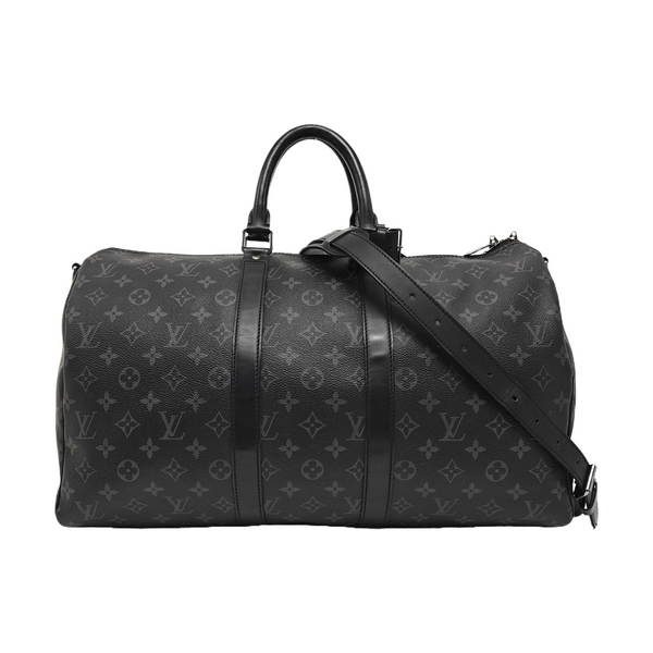 KEEPALL 45 Monogram Coated Canvas Black