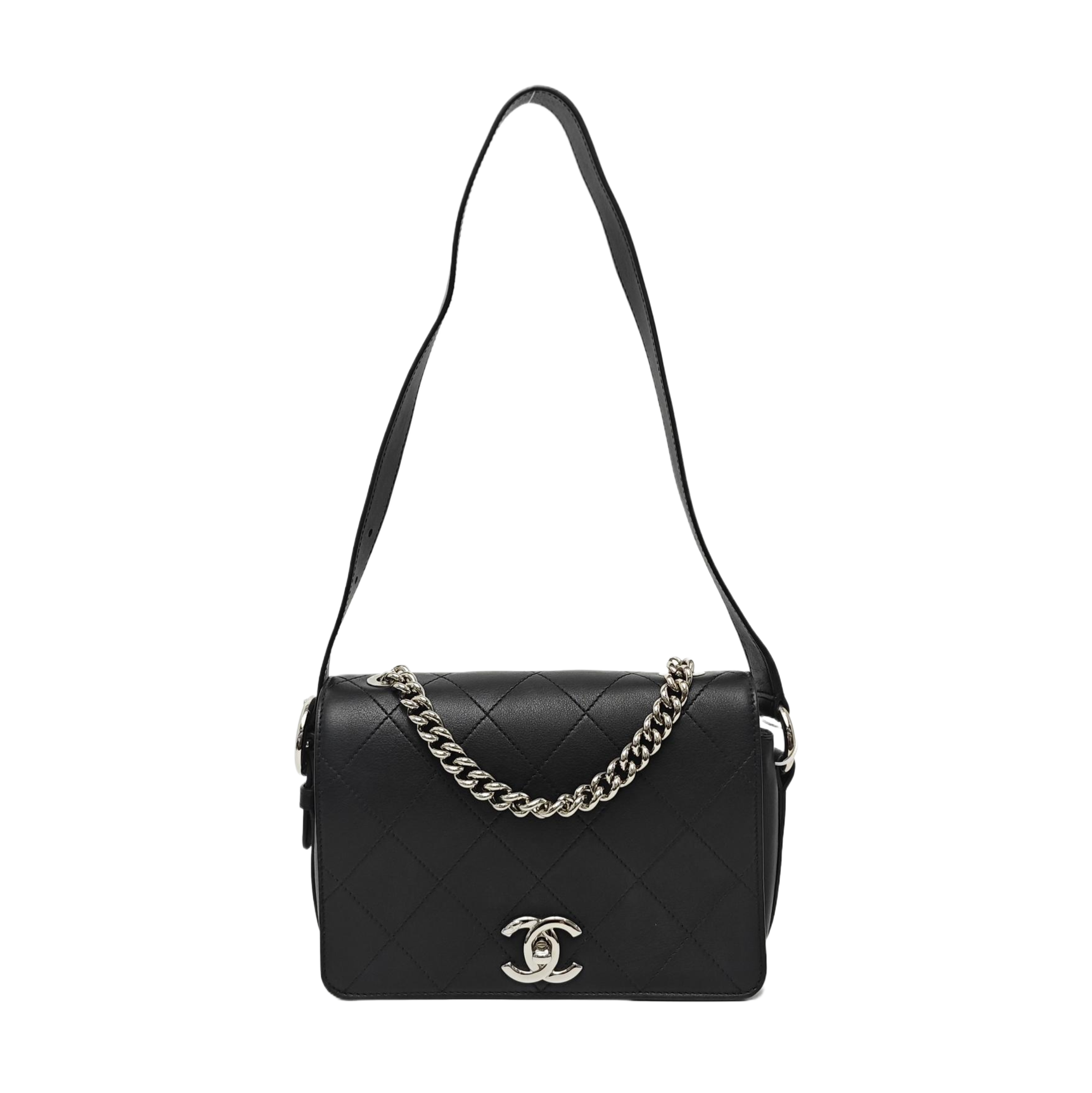 Calfskin Shoulder Bag Black