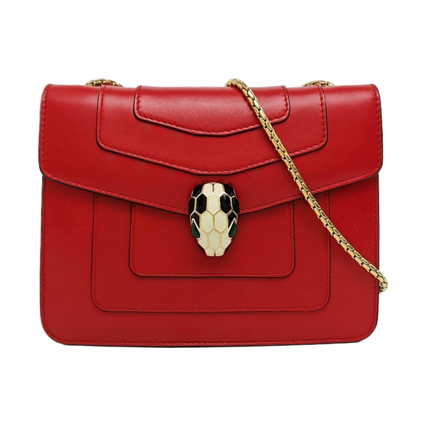 SERPENTI FOREVER Small Calfskin Red