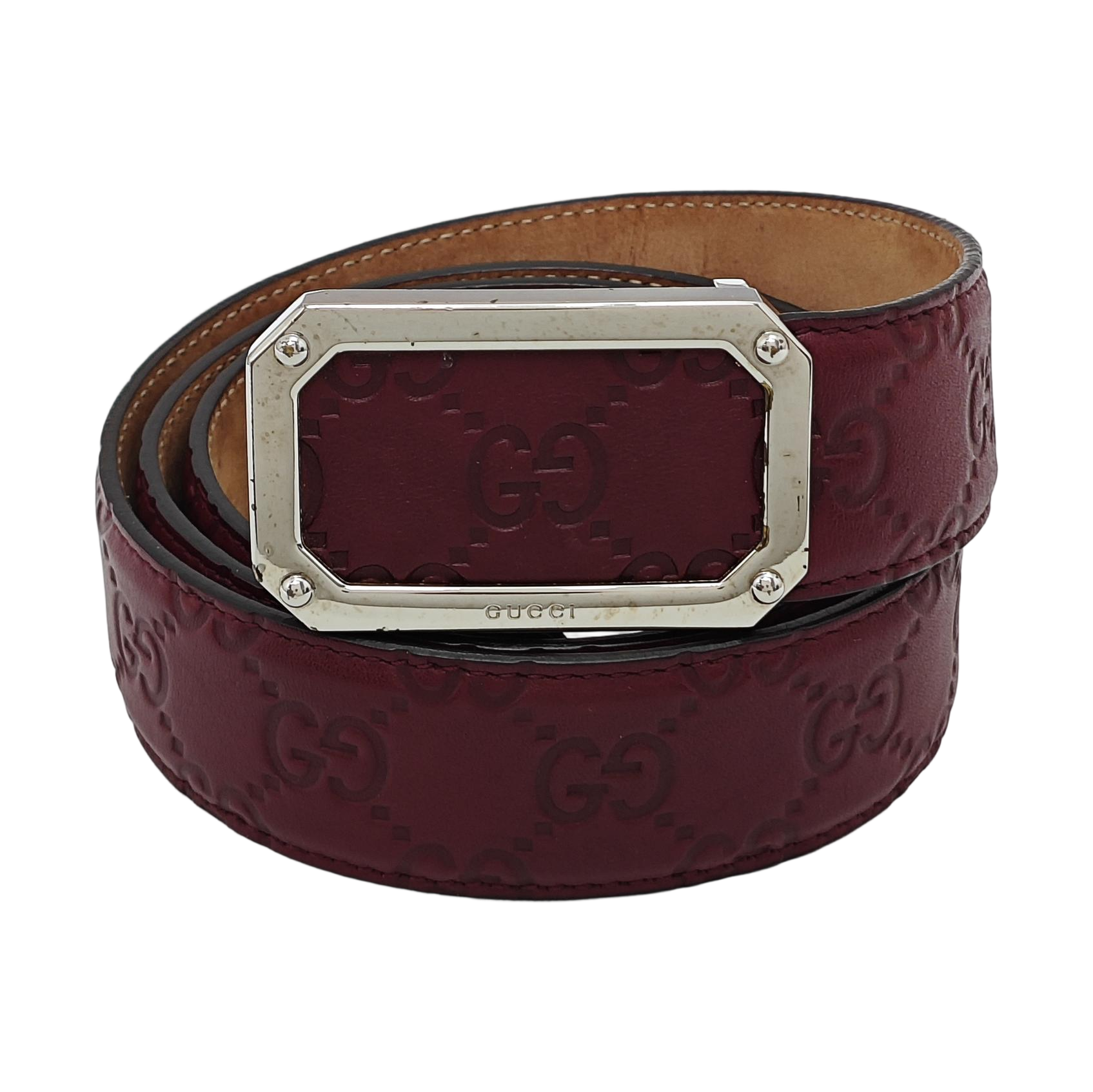Leather Belt Red