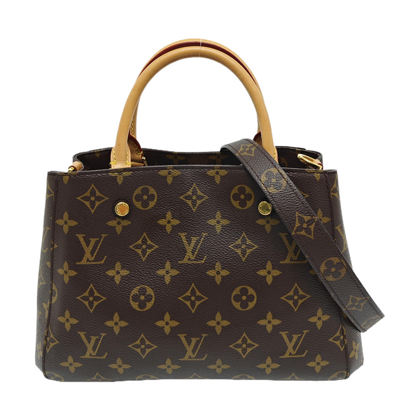 MONTAIGNE BB Monogram Coated Canvas Brown