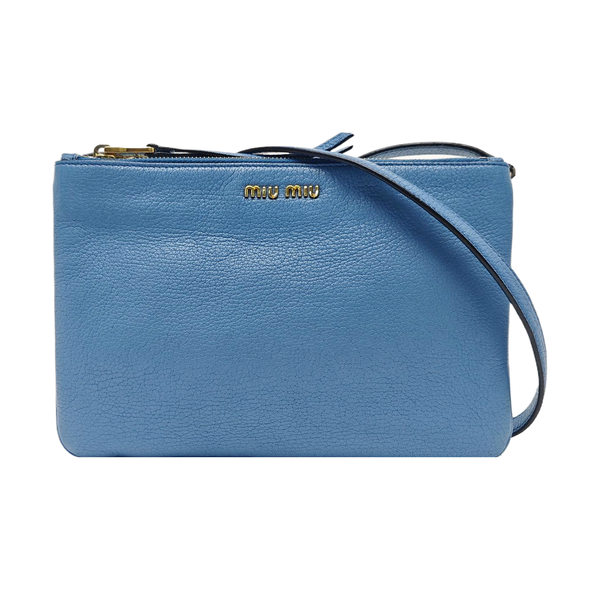 Calfskin Shoulder Bag Blue