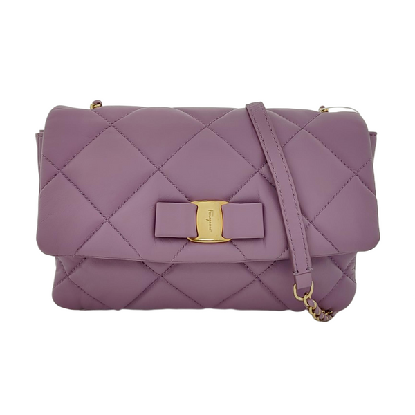 Ginny Quilted Calfskin Purple