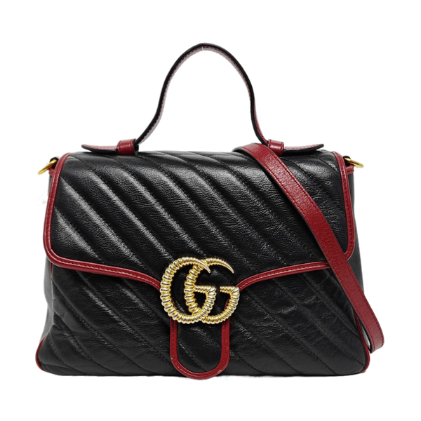 GG Marmont Small Quilted Calfskin Black