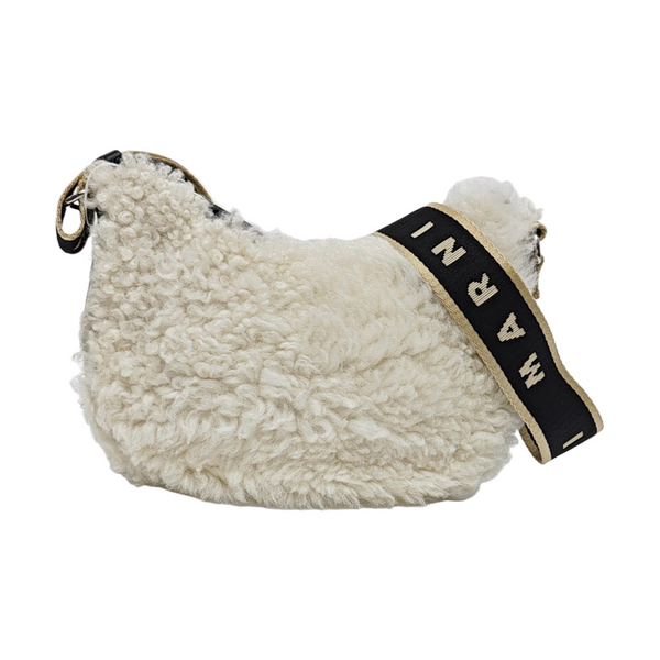 Sheepskin Shoulder Bag White