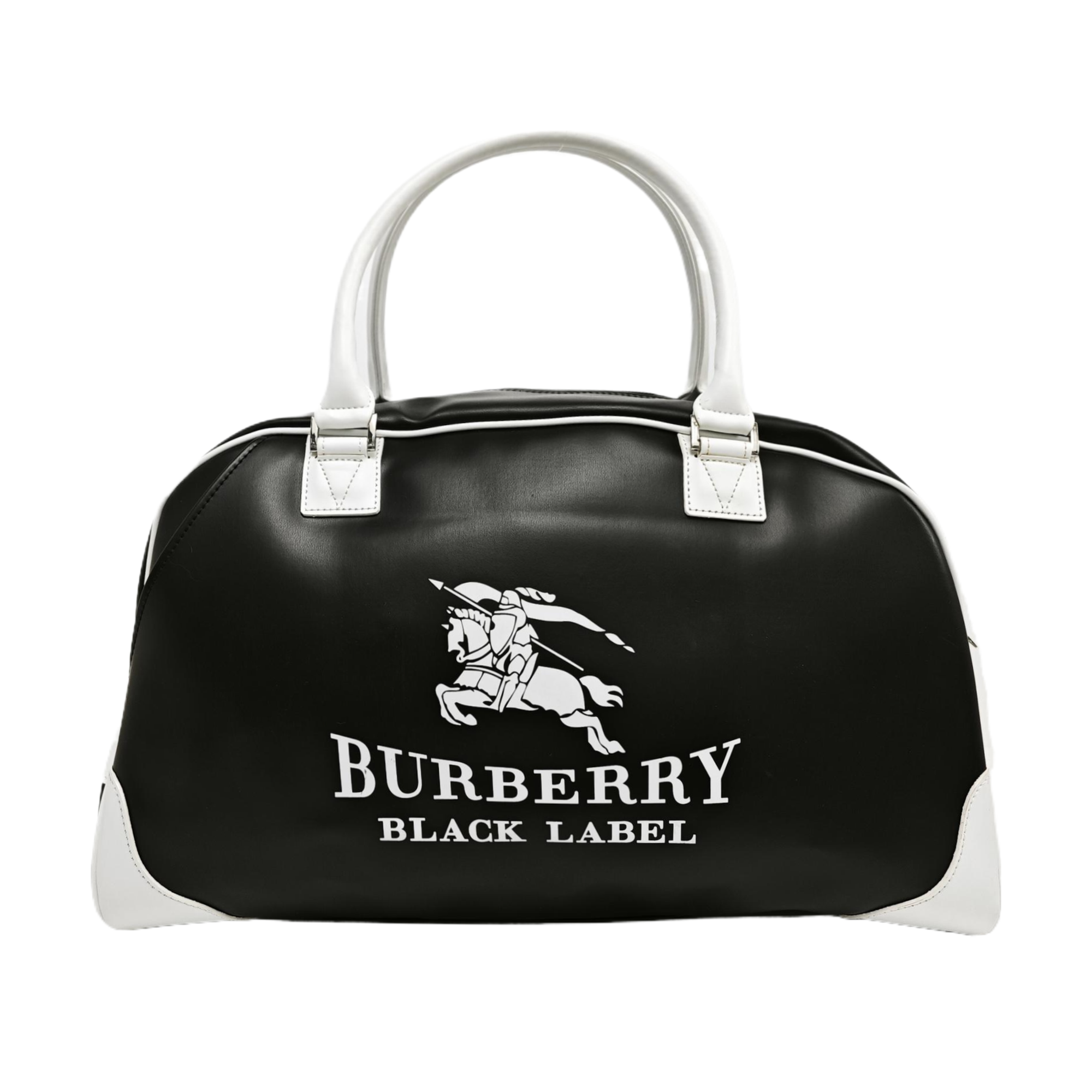 Leather Top Handle Bag Black