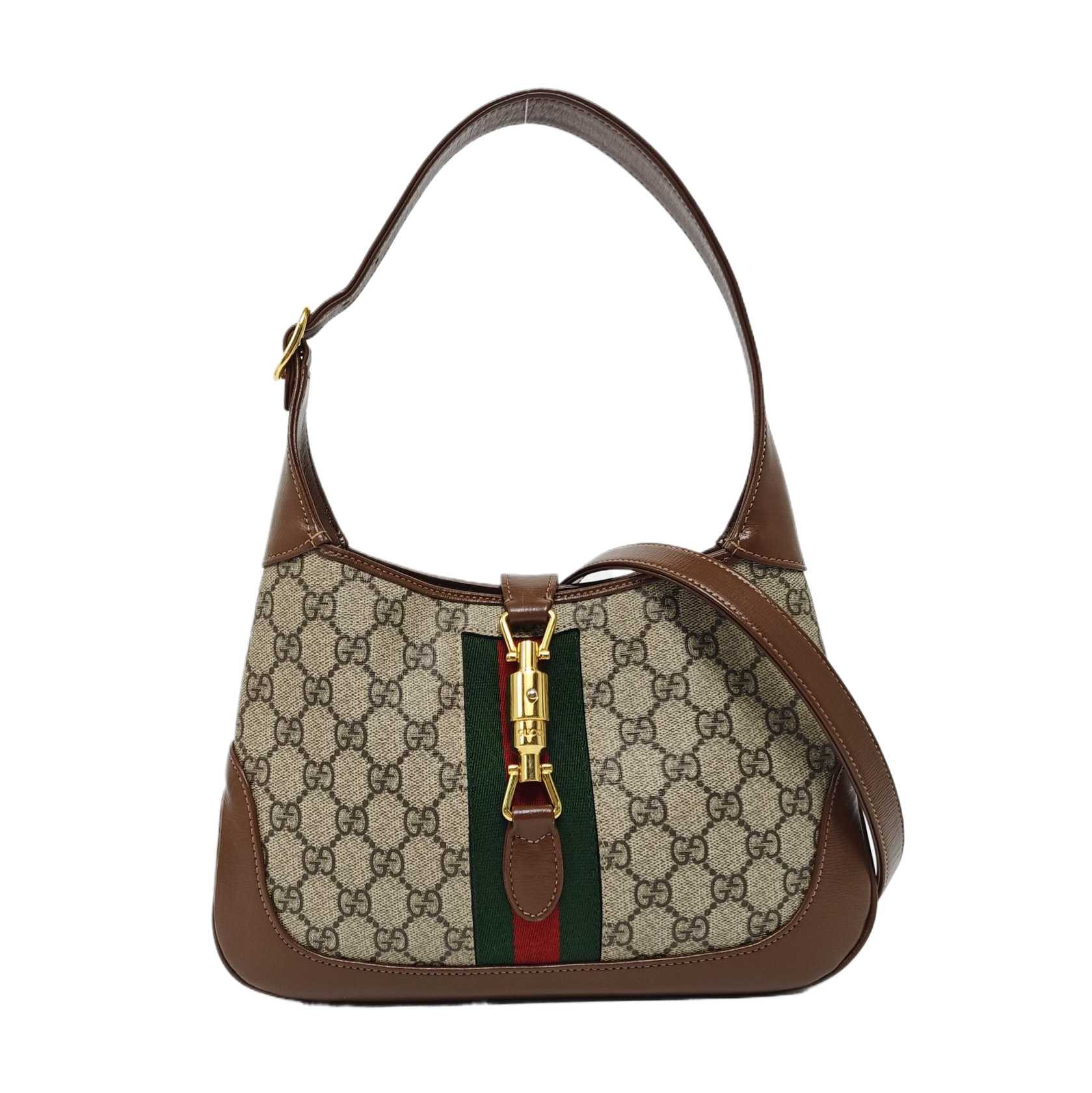 Authenticated pre-owned  Jackie 1961 Small Monogram Coated Canvas Beige - Shoulder Bag at Looply
