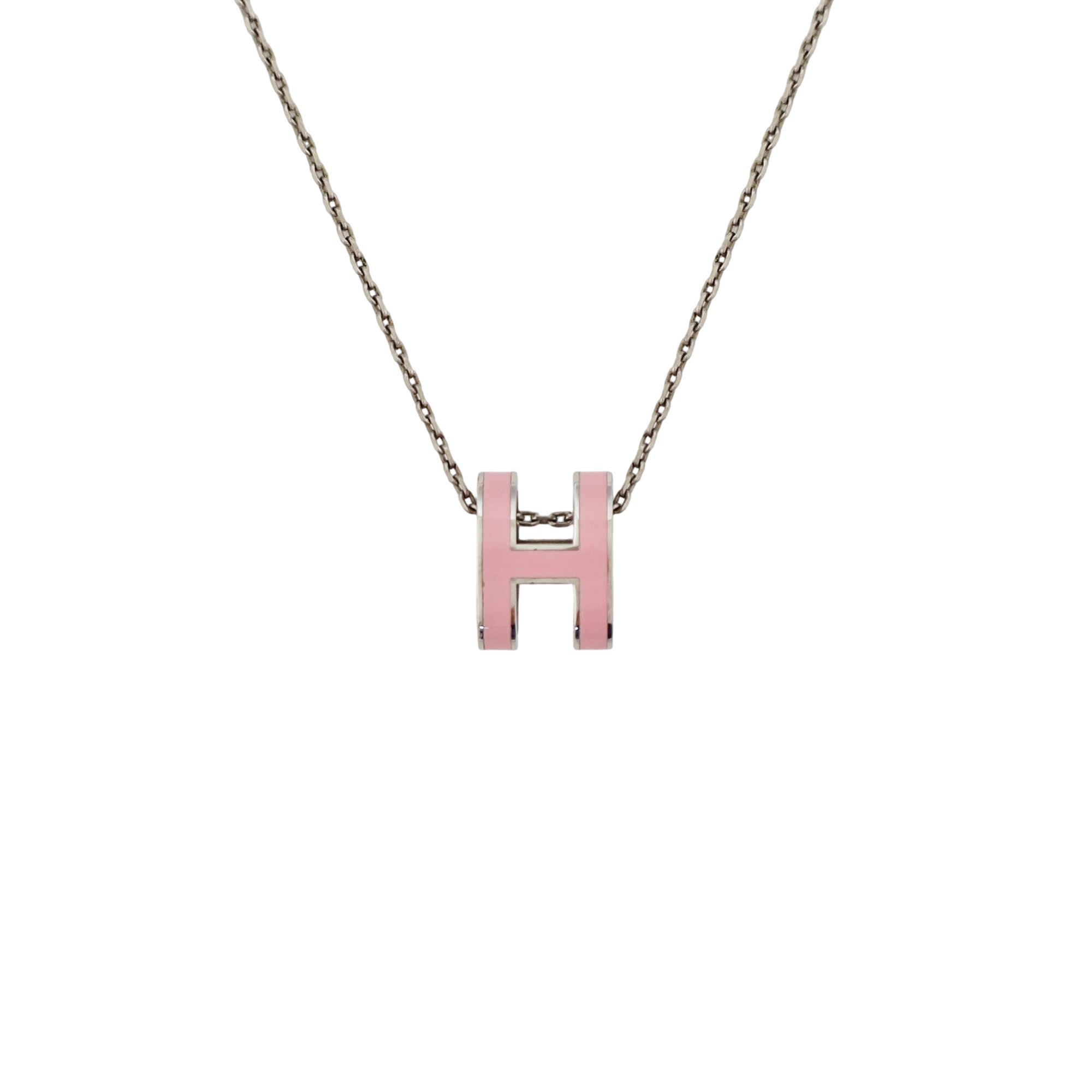 Pop H Metal Silver Necklace