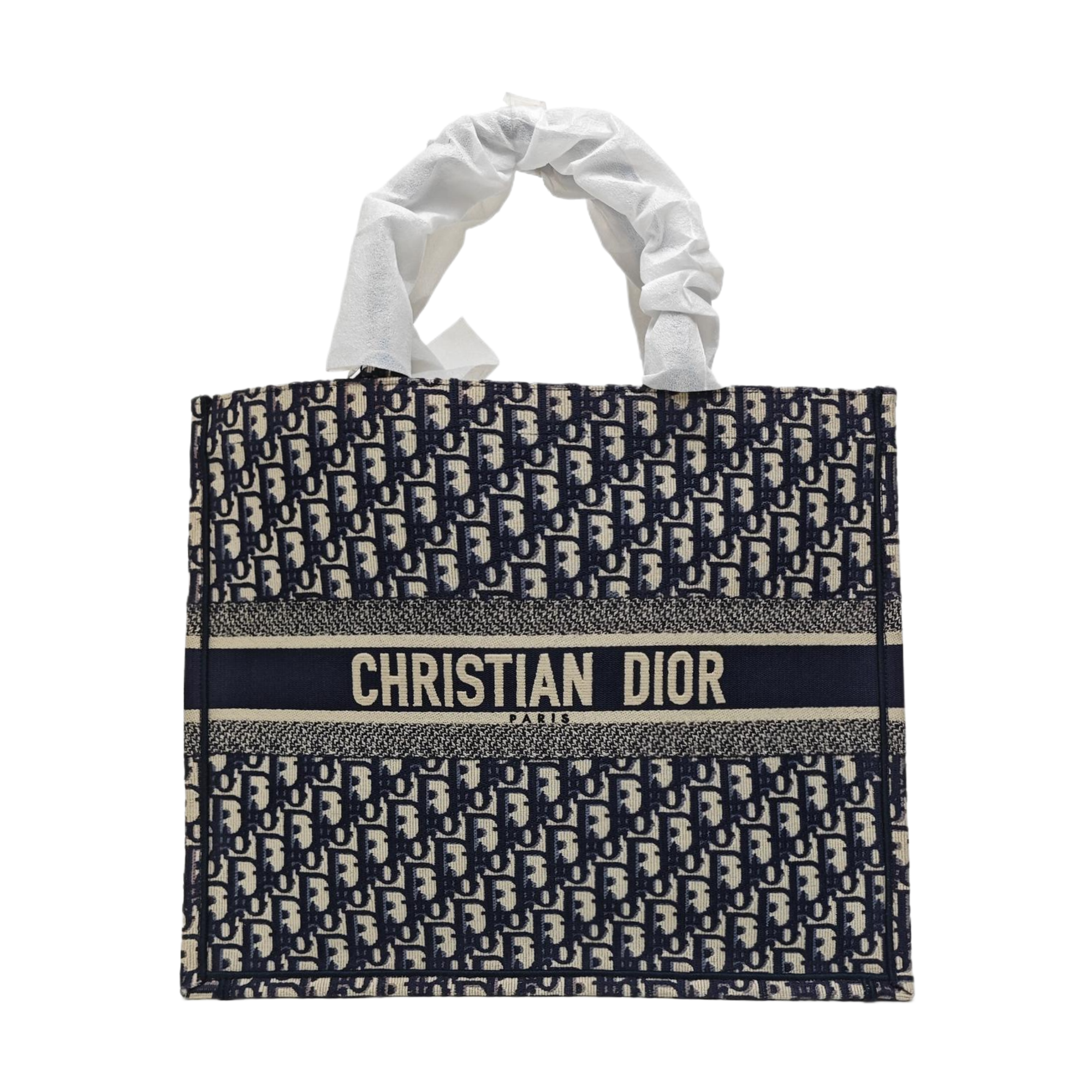 Book Tote Large Oblique Canvas Blue