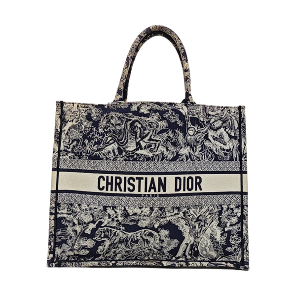 Bolso de mano grande de lona azul