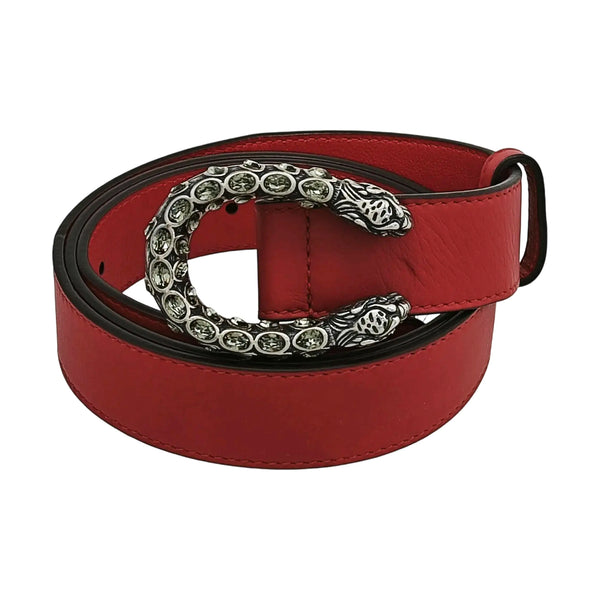 Leather Belt Red