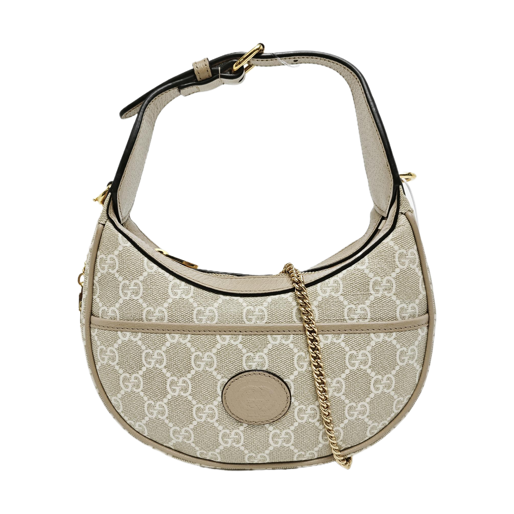 Monogram Coated Canvas Shoulder Bag Beige