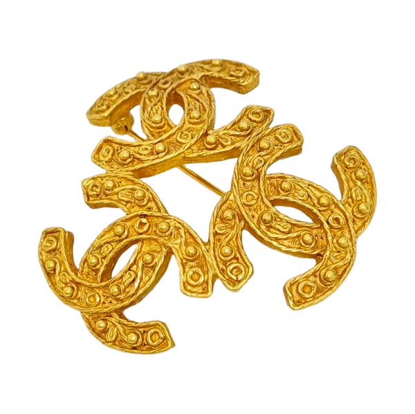 Broche Vintage Metálico Dorado