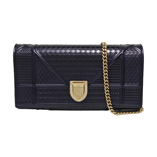 Authenticated pre-owned  Diorama Calfskin Blue - Shoulder Bag at Looply