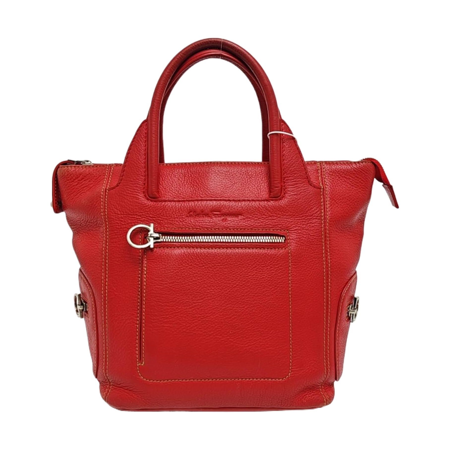 Calfskin Tote Bag Red