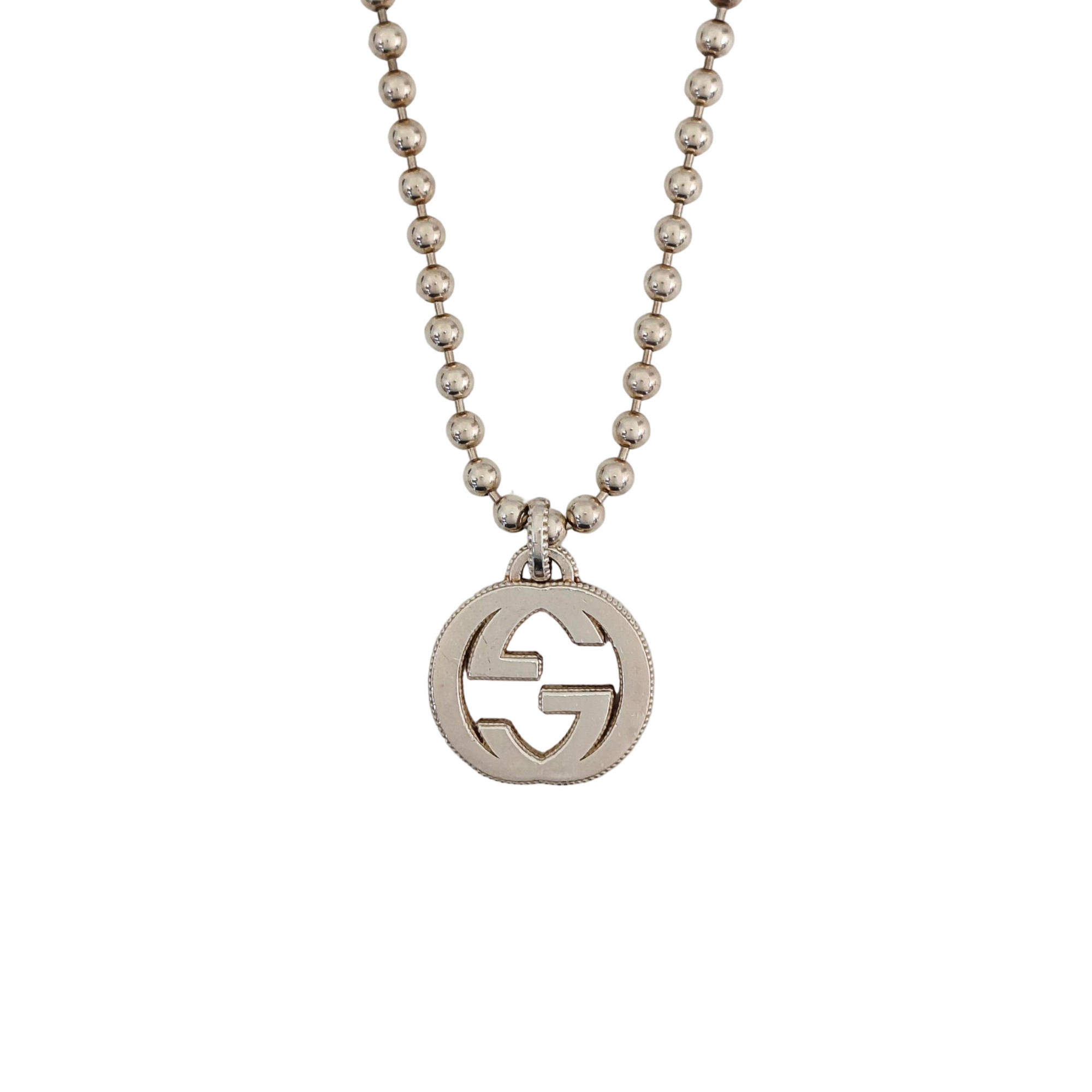 Interlocking G 925 Sterling Silver Necklace