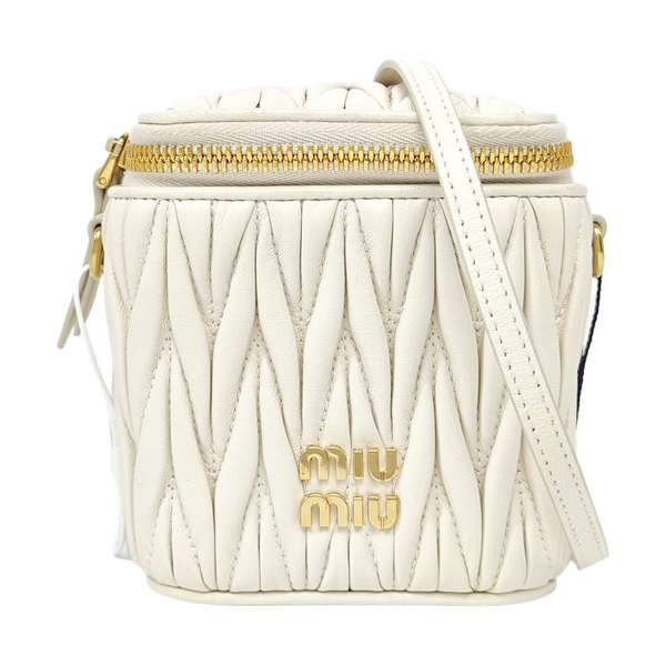 Matelassé Mini Quilted Lambskin White