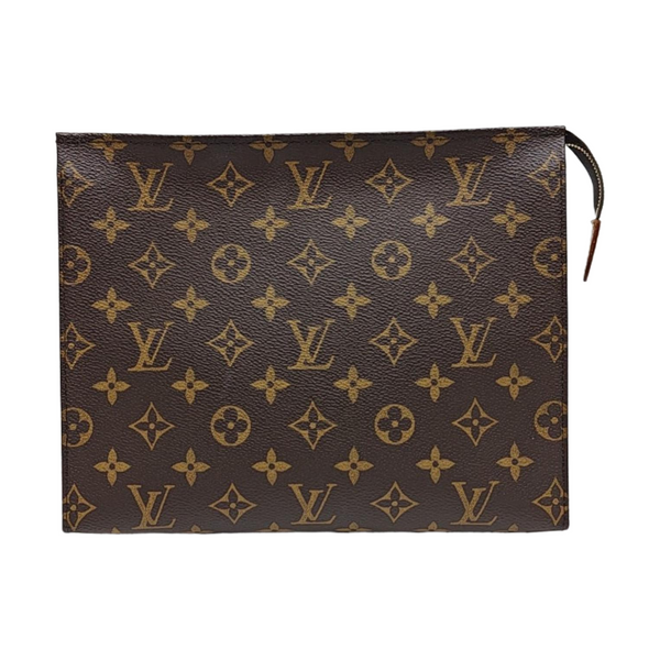 TOILET POCKET 26 Monogram Coated Canvas Brown