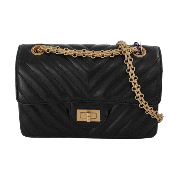 2.55 224 (mini) Quilted Calfskin Black