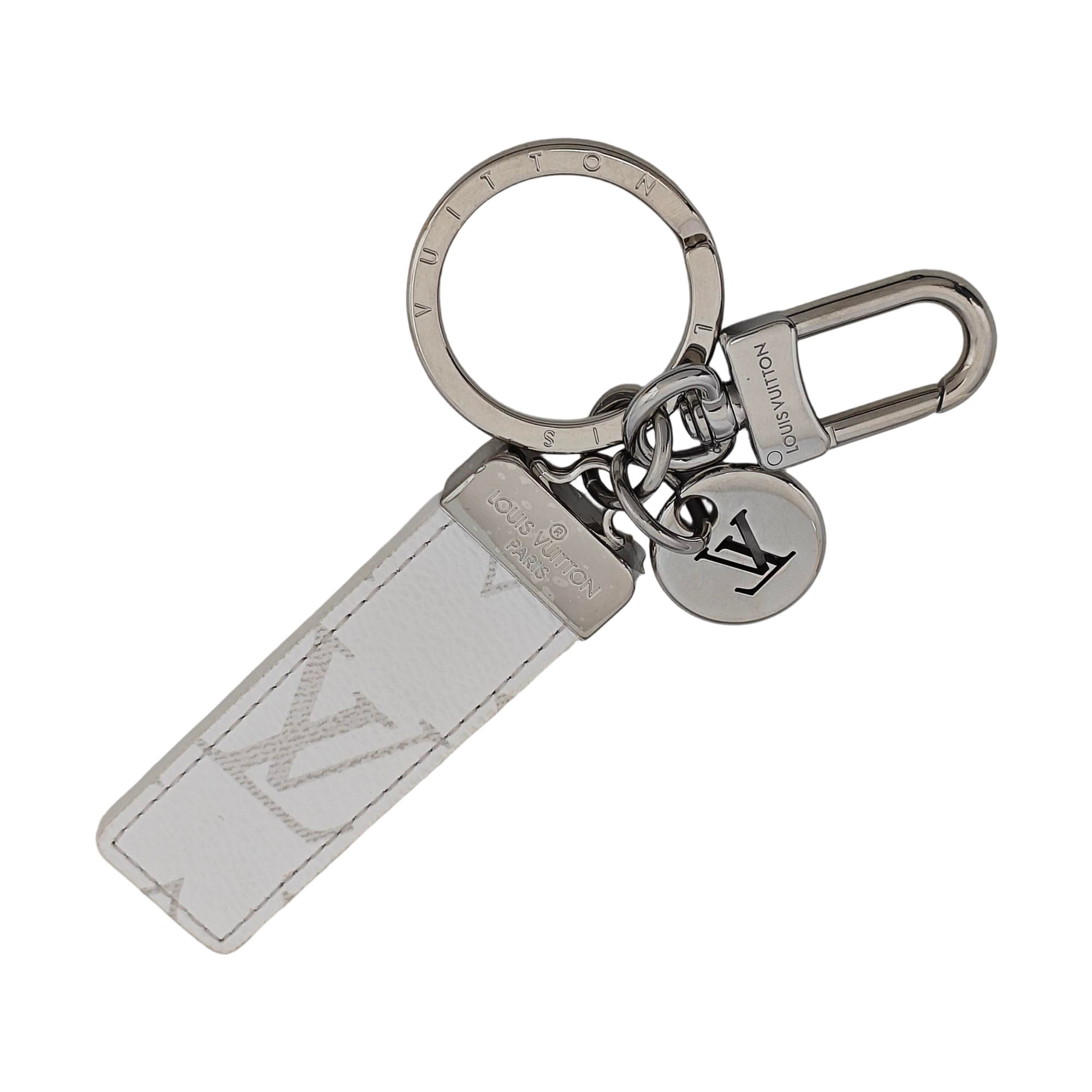Leather Bag Charm White