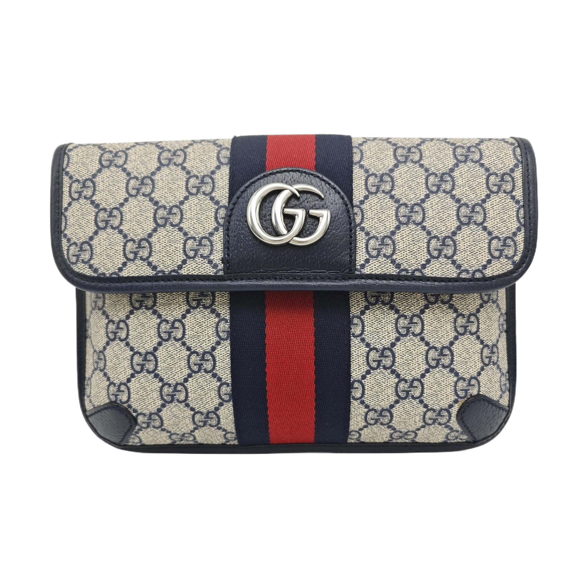 Ophidia Small Monogram Coated Canvas Beige