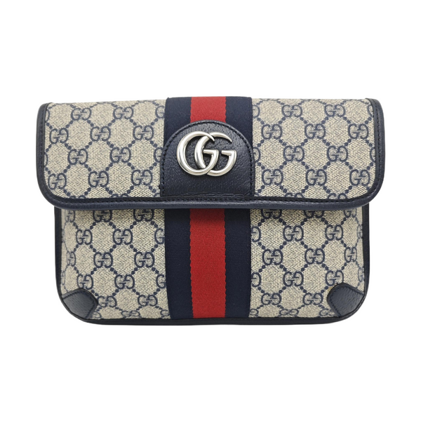 Ophidia Small Monogram Coated Canvas Beige