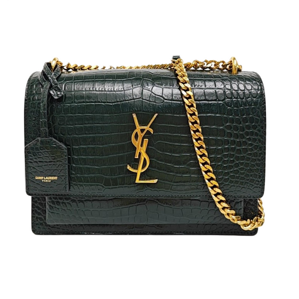 SUNSET Medium Calfskin Green