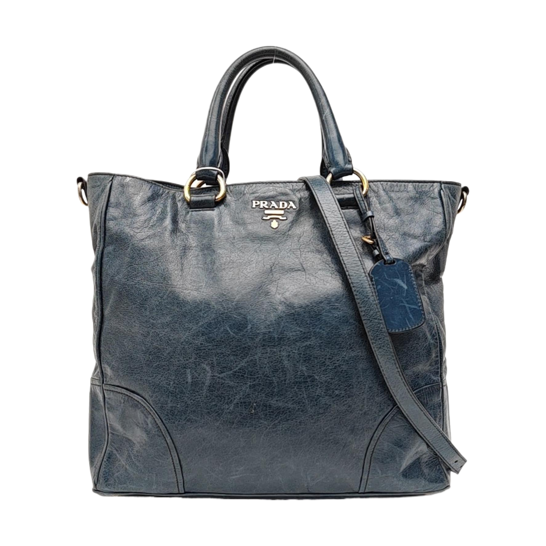 Calfskin Shoulder Bag Blue