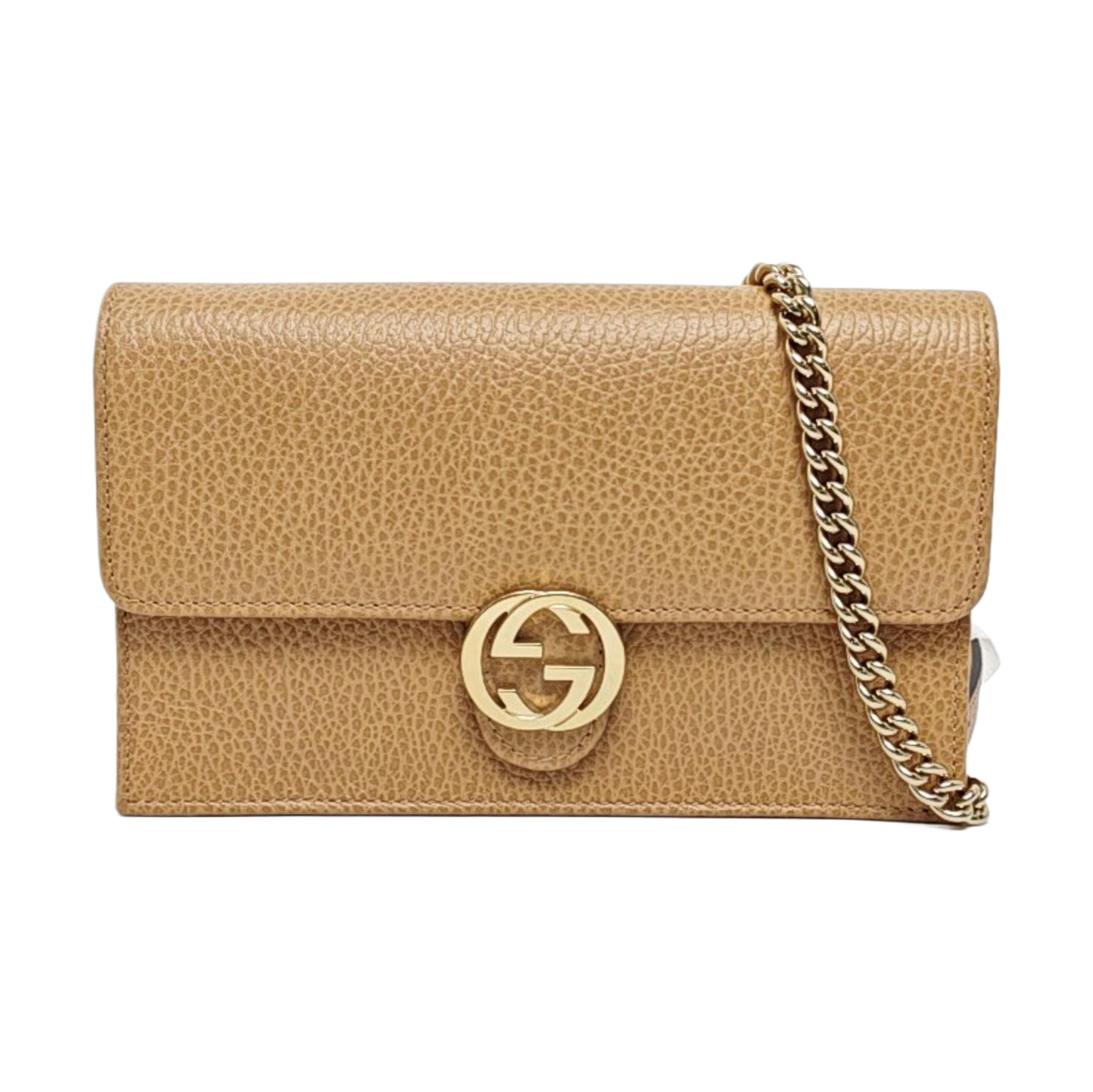 Authenticated pre-owned  Interlocking G Calfskin Beige - Shoulder Bag at Looply