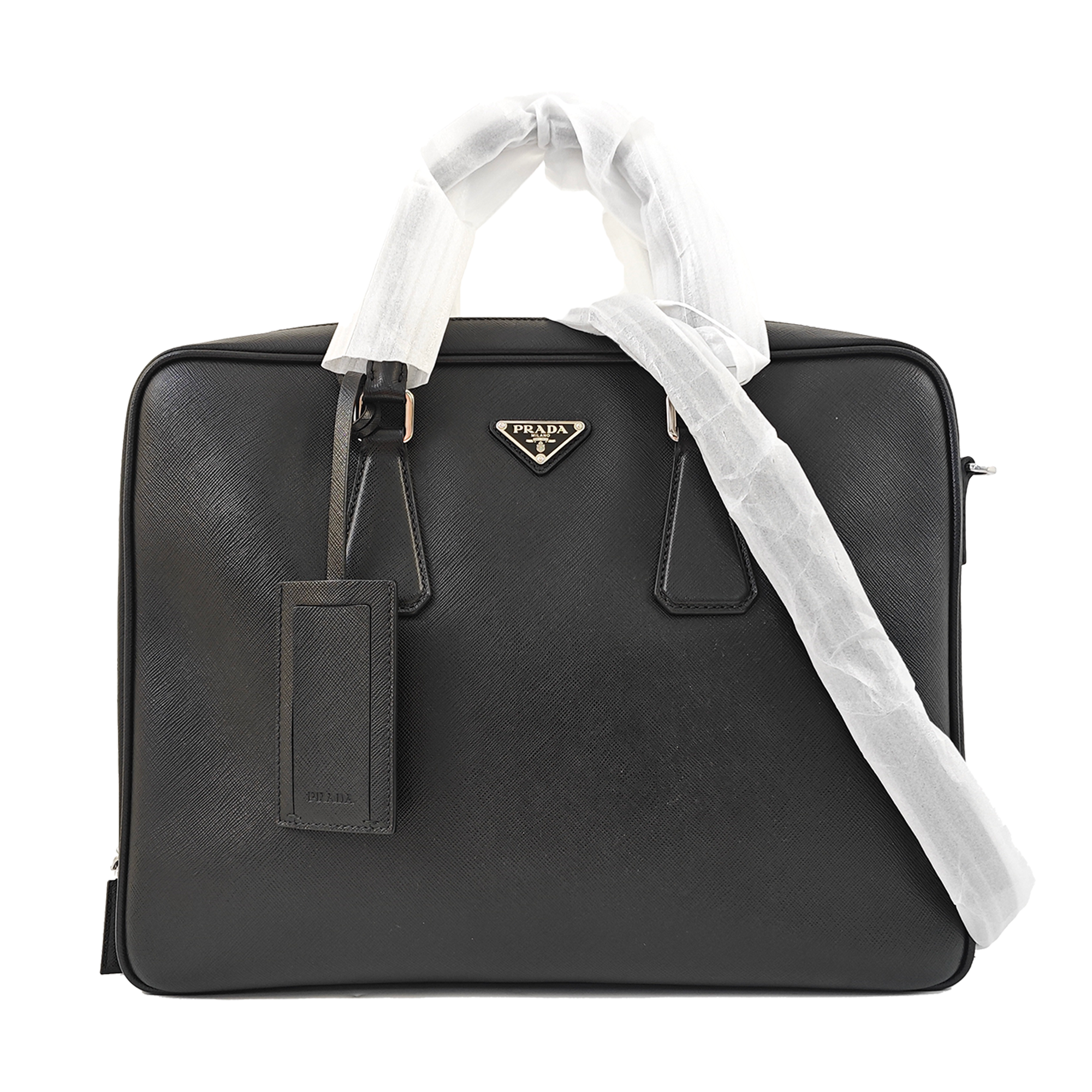 Saffiano Calfskin Shoulder Bag Black